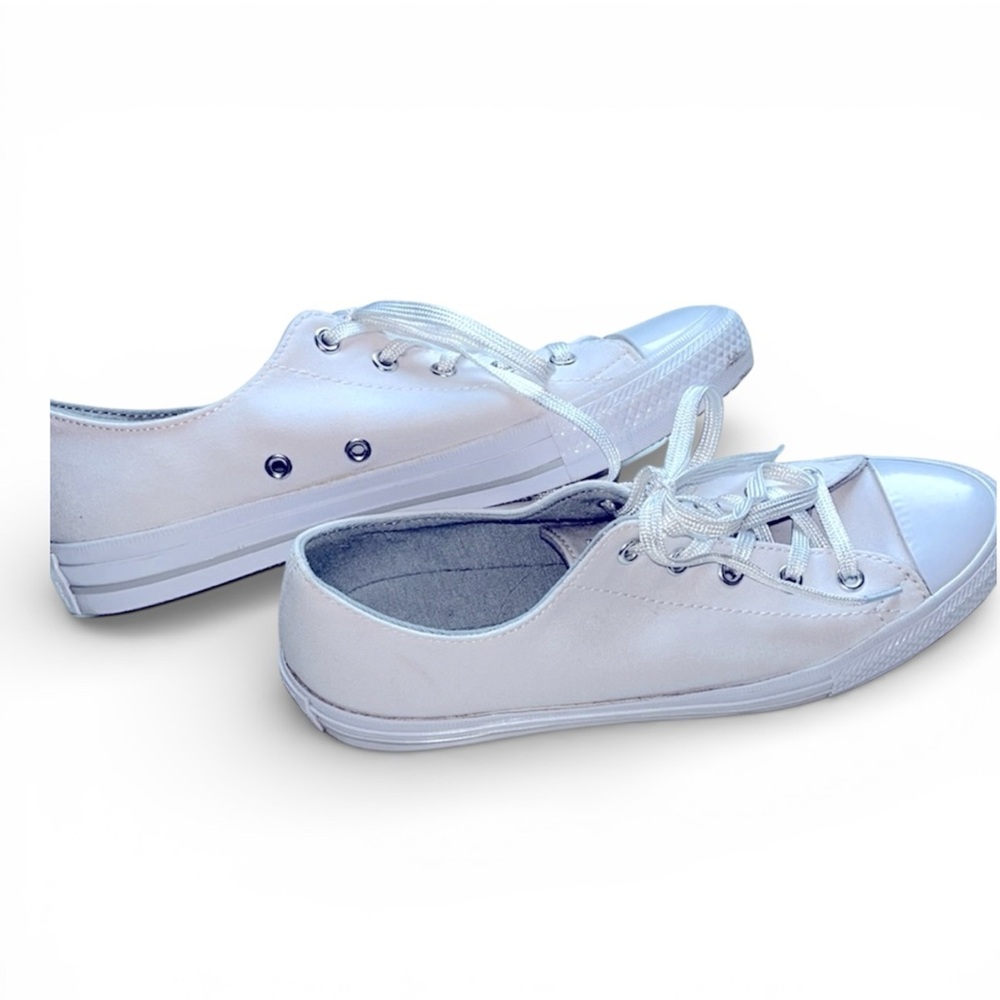 Converse White Low-Top Canvas Sneakers